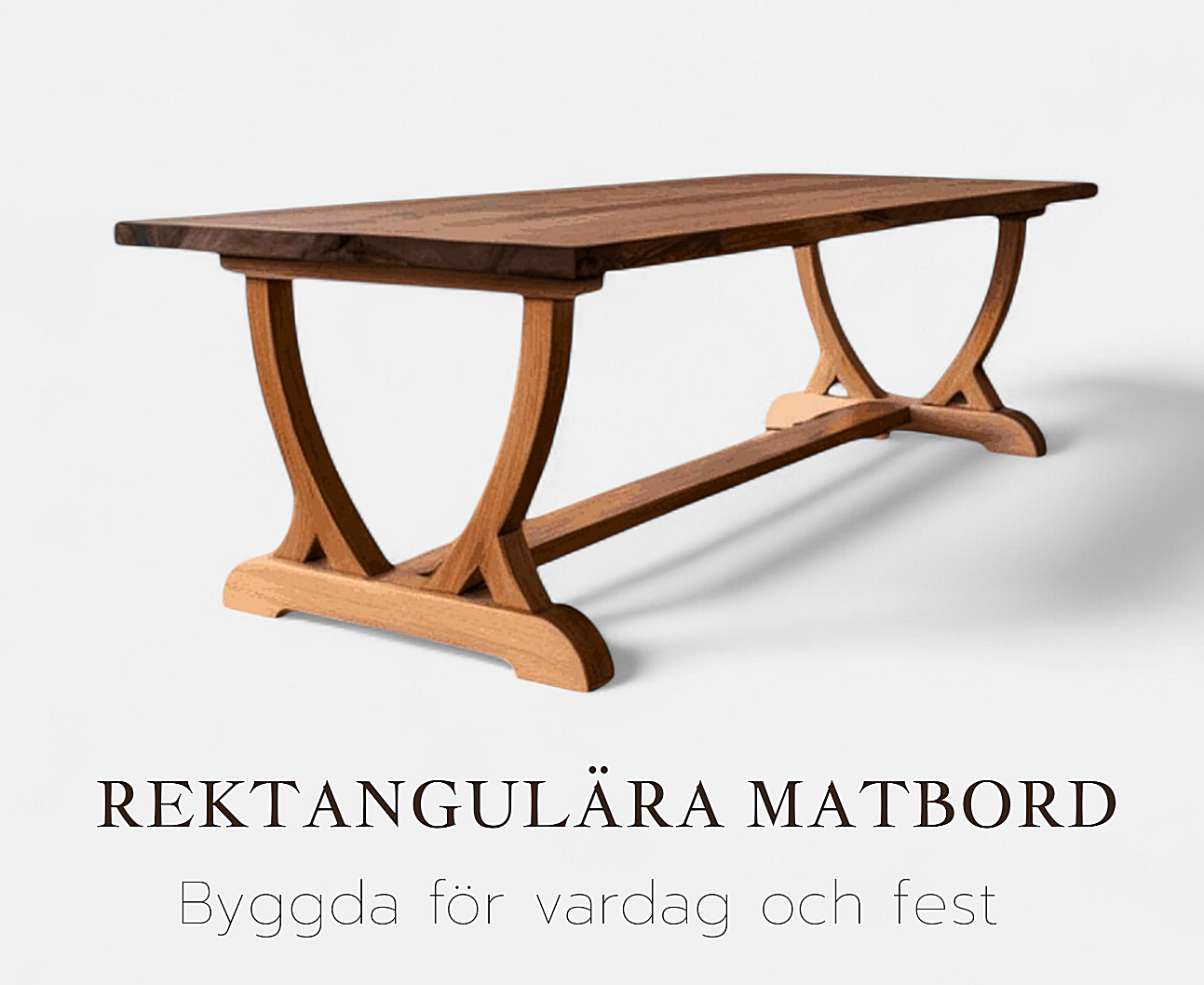 Rektangulära matbord i massivt trä handgjort av Nordanlids Rustik 