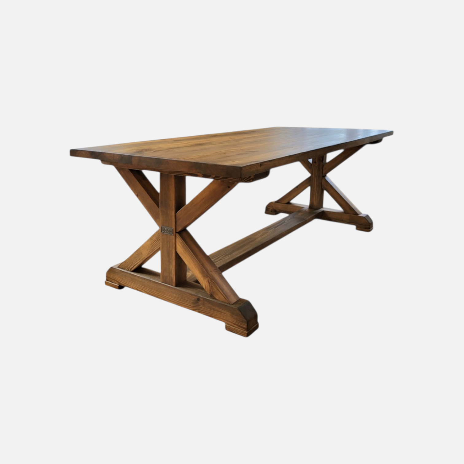 rektangulärt matbord Lofsdalen i massivt trä med kryssben