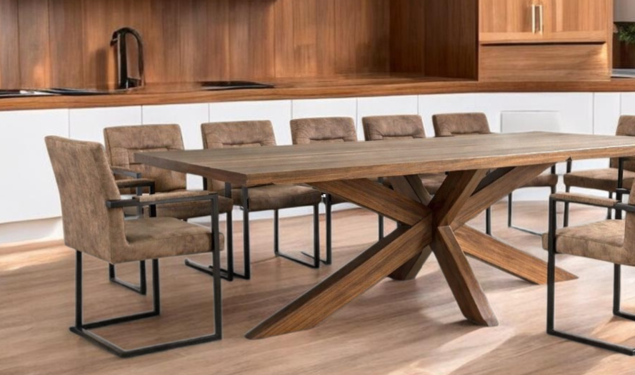 Rektangulärt matbord Xforma handgjort av Nordanlids Rustik